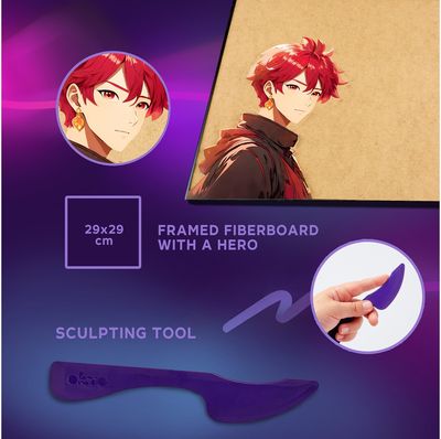 Kūrybinis 3D modelinio rinkinys OKTO MANGA 30x40 cm Fire