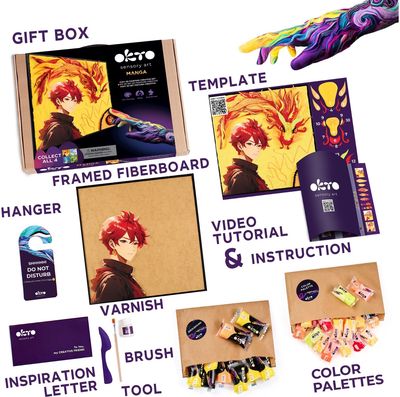 Kūrybinis 3D modelinio rinkinys OKTO MANGA 30x40 cm Fire