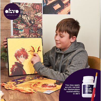 Kūrybinis 3D modelinio rinkinys OKTO MANGA 30x40 cm Fire