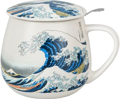 Puodelis su sieteliu THE GREAT WAVE by HOKUSAI, 430 ml
