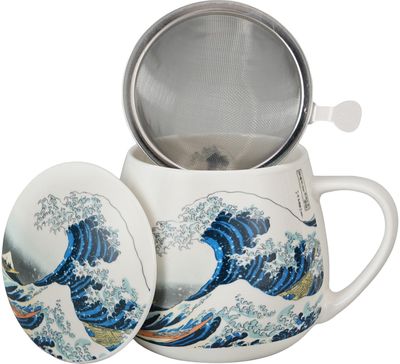 Puodelis su sieteliu THE GREAT WAVE by HOKUSAI, 430 ml