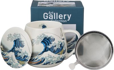 Puodelis su sieteliu THE GREAT WAVE by HOKUSAI, 430 ml