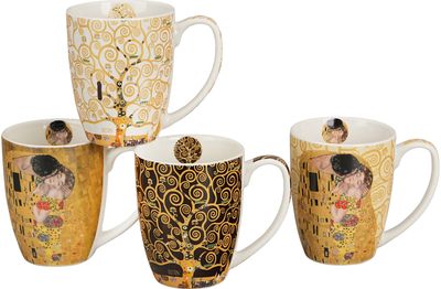 Puodelių rinkinys by Gustav Klimt, 360 ml, 4 vnt