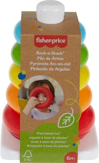 Lavinamasis žaislas FISHER-PRICE bokštelis eko pakuotėje – Supk ir statyk