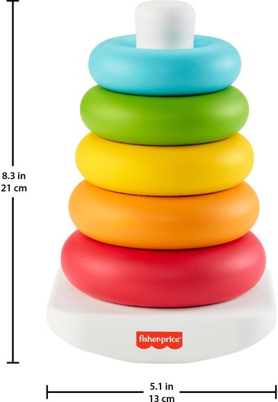 Lavinamasis žaislas FISHER-PRICE bokštelis eko pakuotėje – Supk ir statyk