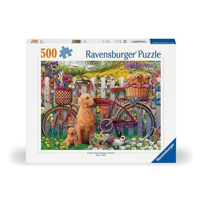 Dėlionė RAVENSBURGER Cute Dogs In The Garden, 500 det.