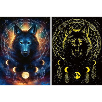 Dėlionė RAVENSBURGER Lunar Wolf, 500 det., šviečianti