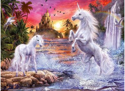 Dėlionė RAVENSBURGER Unicorns at the River, 500 det.