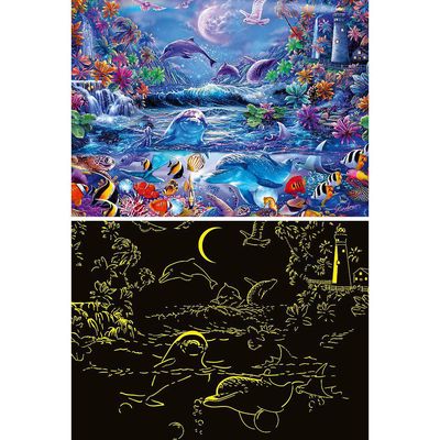 Dėlionė RAVENSBURGER Moonlit Magic, 500 det., šviečianti