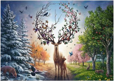 Dėlionė RAVENSBURGER Magical Deer, 1000 det.