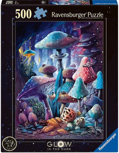 Dėlionė RAVENSBURGER Moonlight Mushrooms, 500 det., šviečianti
