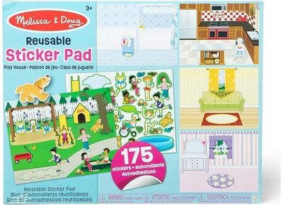 Daugkartinio naudojimo lipdukai MELISSA & DOUG Play House!