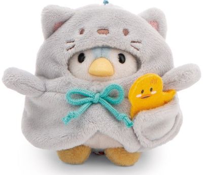 Pliušinis žaislas NICI Pingvinas WADDLE, su ančiuku ir kačiuko kostiumu, 8 cm