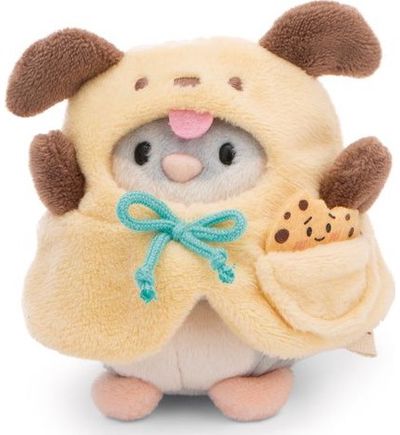 Pliušinis žaislas NICI Žiurkėnas SHAI, su sausainiu ir šuniuko kostiumu, 8 cm