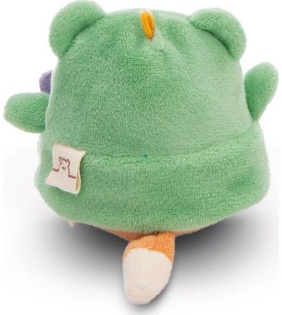 Pliušinis žaislas NICI Lapiukas GEEKS, su žaidimu ir varliuko kostiumu, 8 cm