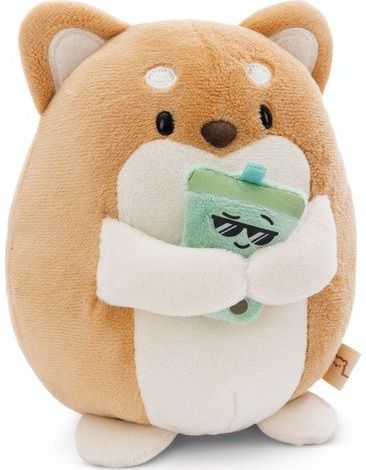 Pliušinis žaislas NICI Šuniukas HIRO, su burbuline arbata, 16 cm