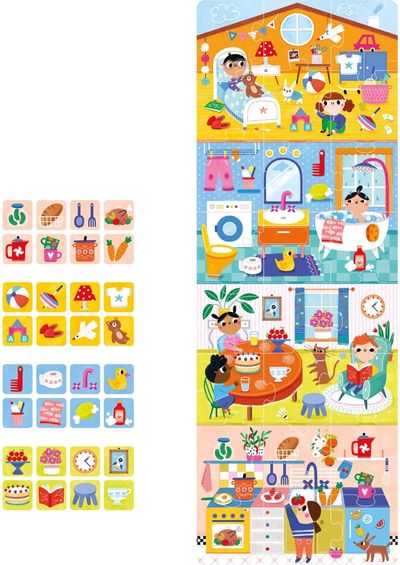 Lavinamoji dėlionė BANANAPANDA Home, 24 det.