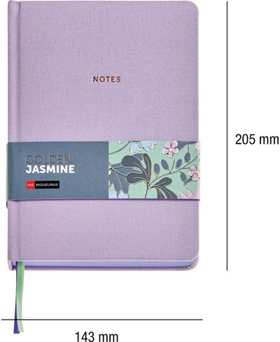 Užrašinė MR Golden Jasmin, A5, 96 l, violetinės sp. , taškeliais