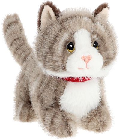 Pliušinis žaislas kačiukas KEEL TOYS Keeleco Pouncing Kitty Love, 18 cm, įv. rūšių