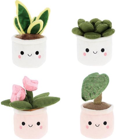 Pliušinis žaislas gėlių vazonėlis KEEL TOYS Plant Bobballs, 12 cm, įv. rūšių