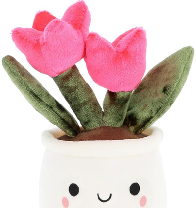 Pliušinis žaislas gėlių vazonėlis KEEL TOYS Flower Bobballs, 12 cm, įv. rūšių