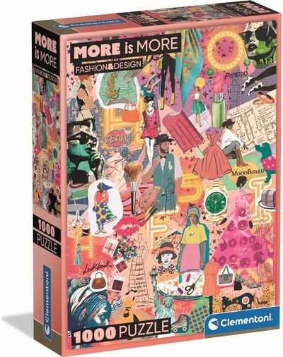 Dėlionė CLEMENTONI More is More – Fashion & Design, kompaktiška dėž., 1000 det.