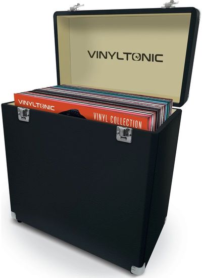 Vinilų dėžė VINYL TONIC PU leather LP Case Black (Witht VT04A)