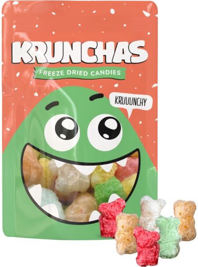 Liofilizuoti saldainiai Krunchas Rūgštūs meškiukai, 45 g.