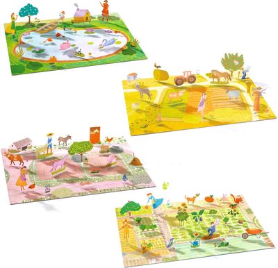 Lipdukai DJECO Lift-Up Stickers Farm