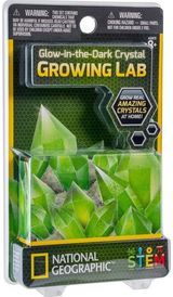 Mokslinis rinkinys kasinėjimui NATIONAL GEOGRAPHIC Carded Crystal Grow Glow in the Dark