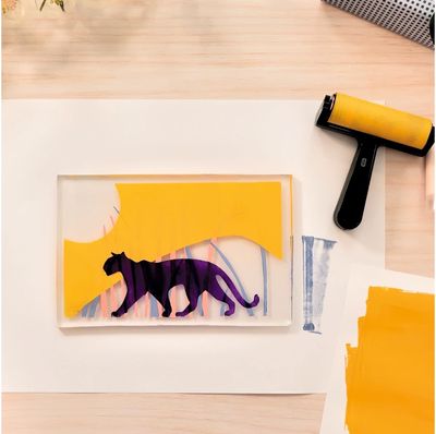 Kūrybinis rinkinys gelio spauda DJECO AGA Atelier 47 Gel Printing