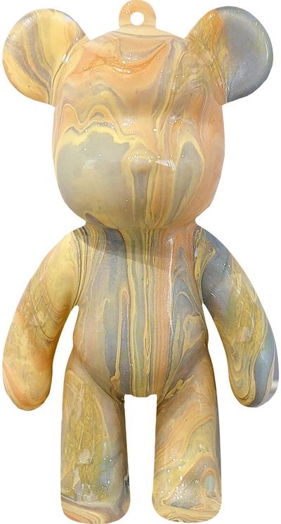 Kūrybinis rinkinys POUR PALZ DIY Mini dažų meškutis su pakabučiu, įv. rūšys