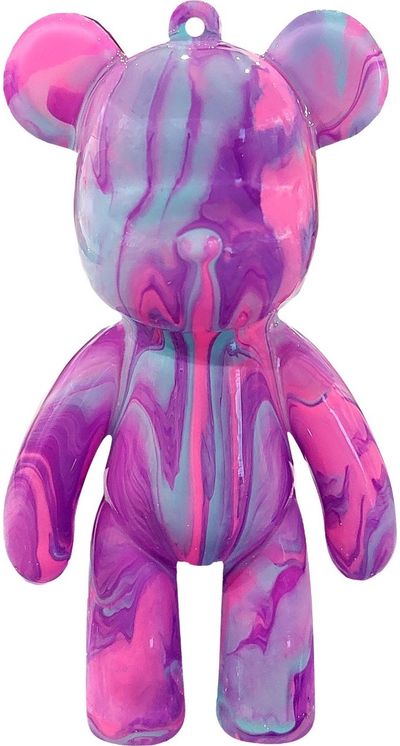 Kūrybinis rinkinys POUR PALZ DIY Mini dažų meškutis su pakabučiu, įv. rūšys