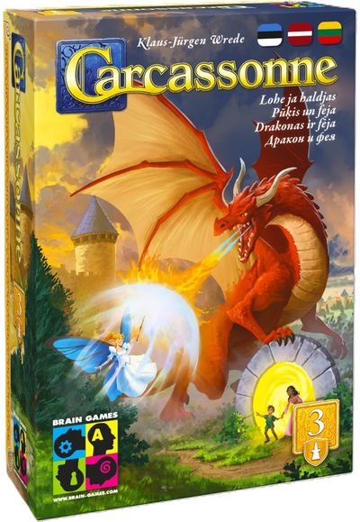 Stalo žaidimo CARCASSONNE papildymas 3: Dragon and Fairy (2025)