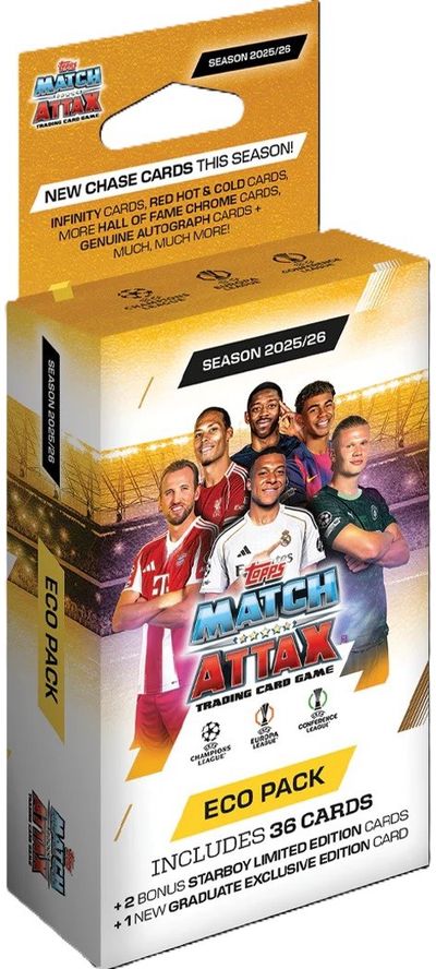 Kortelės UCC Match Attax 2025/2026 Eco Pack