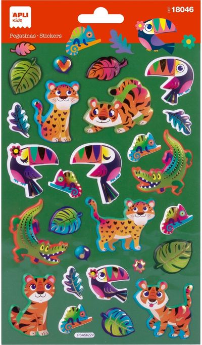 Lipdukai APLI B.STICKERS JUNGLE ANIMALS