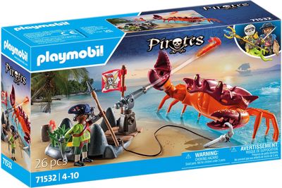 PLAYMOBIL PIRATES Rinkinys Kova su didžiuoju krabu 71532