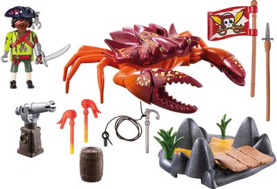 PLAYMOBIL PIRATES Rinkinys Kova su didžiuoju krabu 71532
