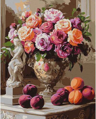 Tapyba pagal numerius IDEYKA Išskirtinės rožės, 40 x 50 cm