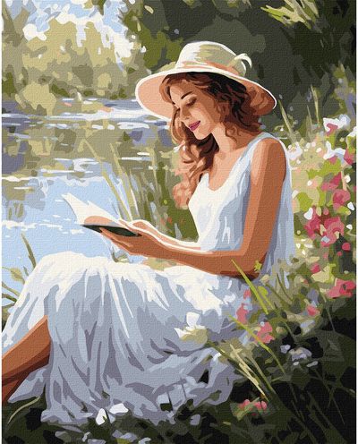 Tapyba pagal numerius IDEYKA Įdomus skaitymas, 40 x 50 cm