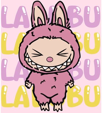 Tapyba pagal numerius IDEYKA Ji yra Labubu, 25 x 25 cm