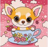 Tapyba pagal numerius IDEYKA Žavus šuniukas, 25 x 25 cm