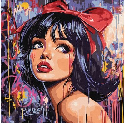 Tapyba pagal numerius IDEYKA Šiuolaikinė Snieguolė, 40 x 40 cm