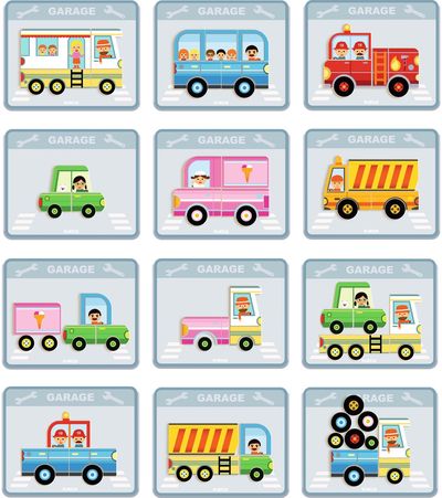 Lavinamasis žaislas DJECO Inzebox Mediniai magnetai ir metalinė dėžutė transport o priemonės