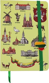 Užrašų knygutė Lietuvos žemėlapiai