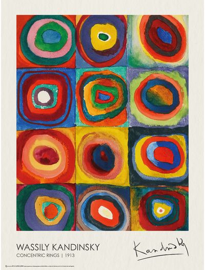 Plakatas Concentric Rings (1913) by Wassily Kandinsky, 61 x 91,5 cm