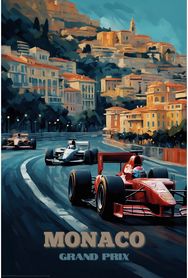 Plakatas Monaco Grand Prix by Ceemko's Vintage Corner, 61 x 91,5 cm