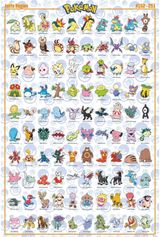 Plakatas Pokemon - Johto Pokemon, 61 x 91,5 cm
