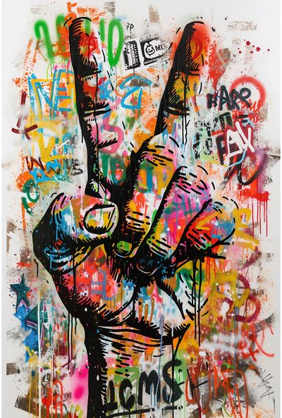 Plakatas Trendy Peace by Artwave
