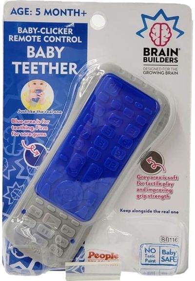 Japoniškas kūdikio žaislas BRAIN BUILDERS kramtukas TV pultelis